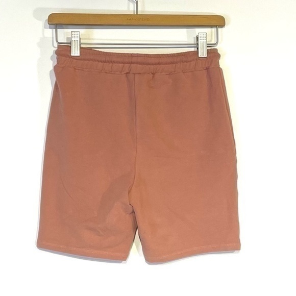 NIA Nordstrom Cotton Blend Shorts Pink Rose Drawstring Waist Gym Shorts Womens S - Picture 2 of 6